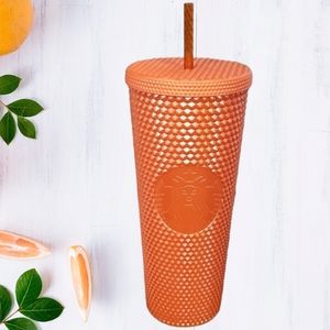 Starbucks Peach Bling Studded Cold Cup Tumbler (24 oz)